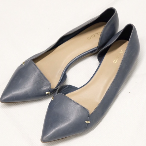 Aldo Leather Flat Pointed Shoes - Picture 3 of 5